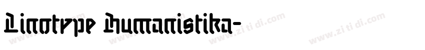 Linotype Humanistika字体转换